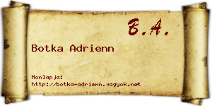 Botka Adrienn névjegykártya